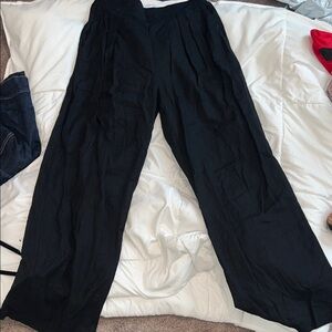 Abercrombie & Fitch Black Linen Trousers
